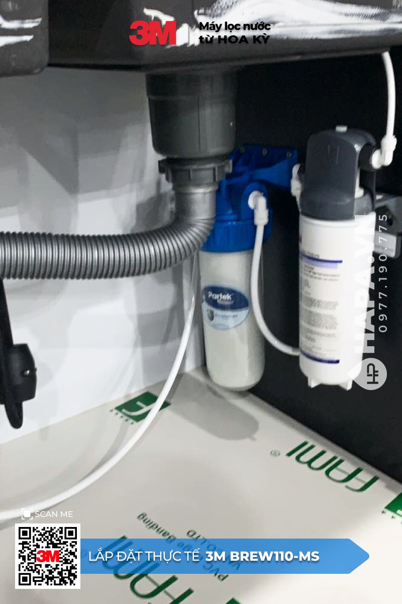 Hình ảnh lắp đặt thực tế của Máy Lọc Nước 3M BREW110-MS tại Saigon Asiana, Quận 6, TP. HCM