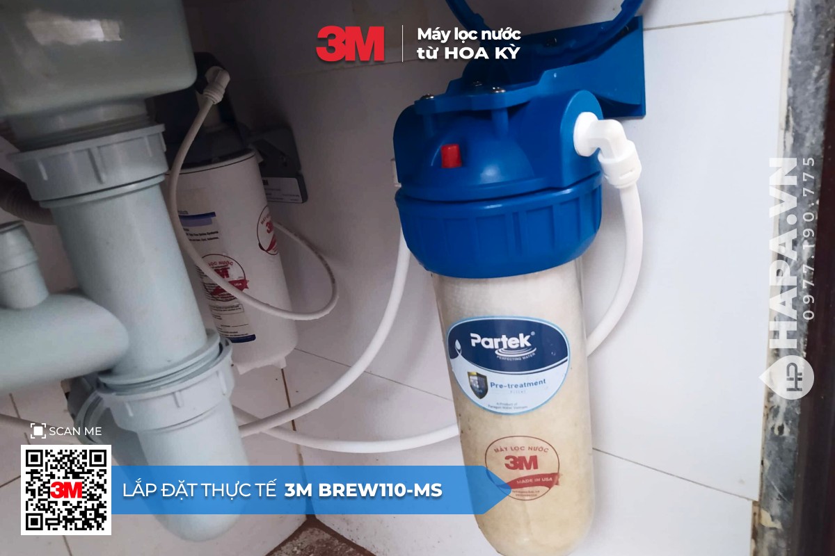 Hình ảnh lắp đặt thực tế của Máy Lọc Nước 3M BREW110-MS tại The Ascentia, Quận 7, TP. HCM
