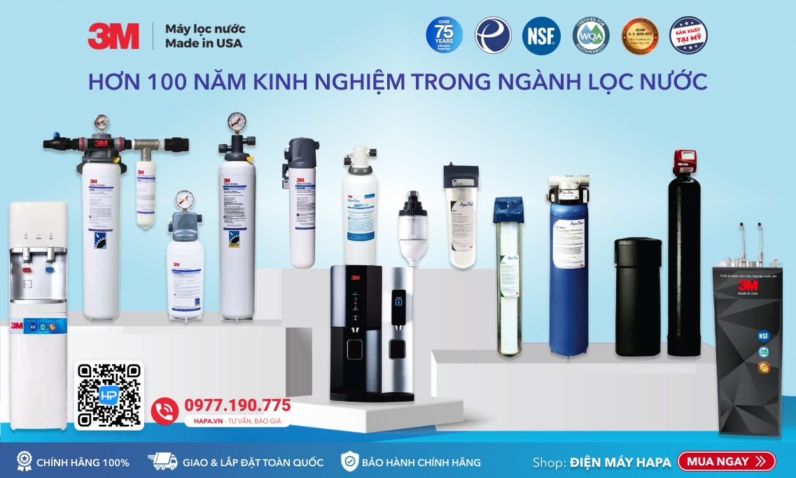 Máy Lọc Nước 3M được phân phối chính hãng tại Điện máy HAPA