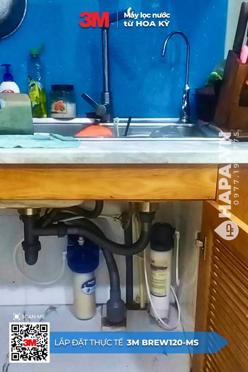 Hình ảnh lắp đặt thực tế của Máy Lọc Nước 3M BREW120-MS tại An Gia Riverside, Quận 7, Thành phố Hồ Chí Minh