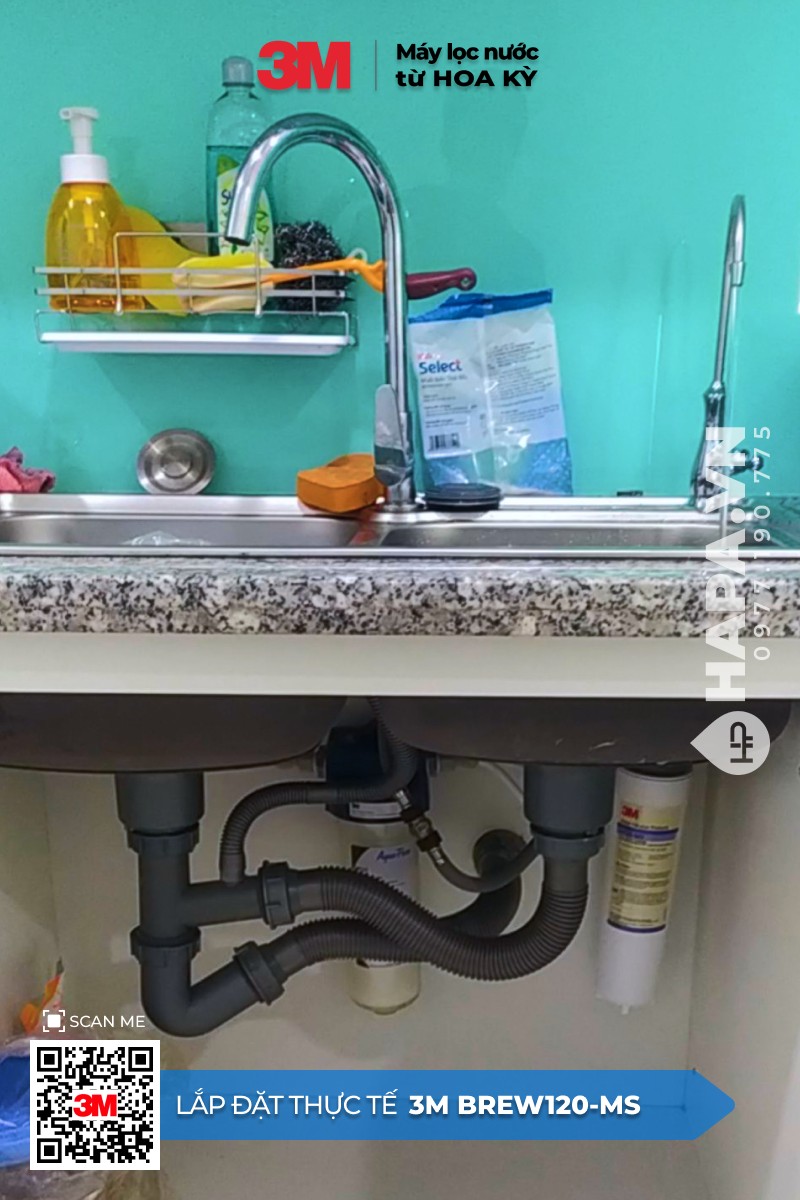 Hình ảnh lắp đặt thực tế của Máy Lọc Nước 3M BREW120-MS tại Đa Phúc Central Park, Dương Kinh, Hải Phòng