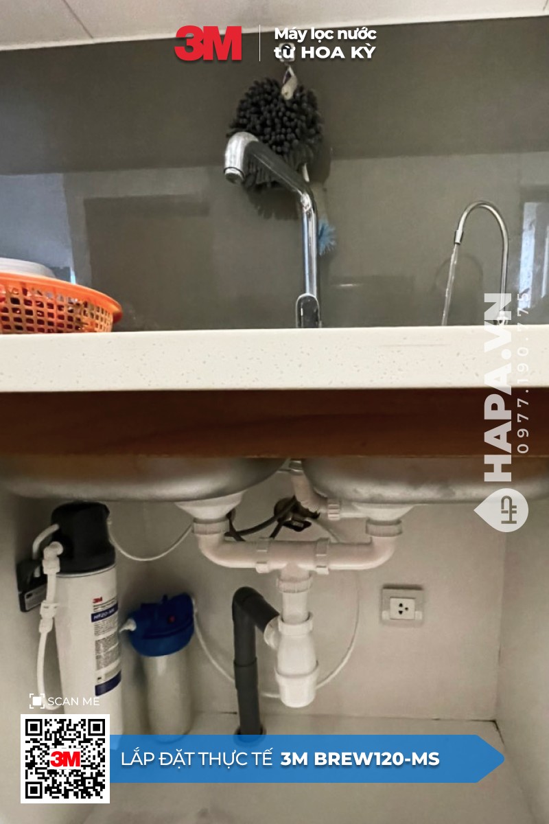 Hình ảnh lắp đặt thực tế của Máy Lọc Nước 3M BREW120-MS tại Ecopark, Gia Lâm, Hà Nội