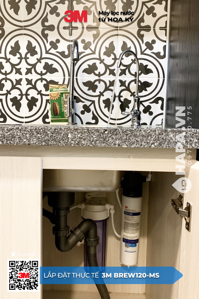 Hình ảnh lắp đặt thực tế của Máy Lọc Nước 3M BREW120-MS tại Golden River, Quận 1, TP. HCM - 1