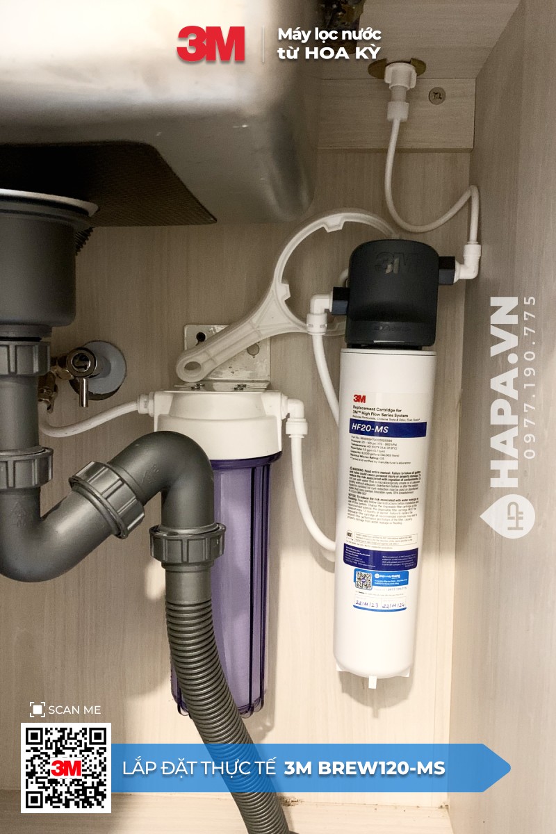Hình ảnh lắp đặt thực tế của Máy Lọc Nước 3M BREW120-MS tại Golden River, Quận 1, TP. HCM - 2