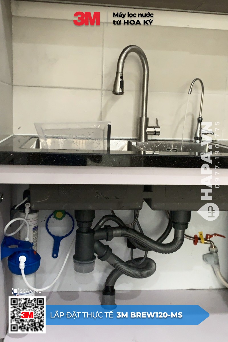 Hình ảnh lắp đặt thực tế của Máy Lọc Nước 3M BREW120-MS tại Hoàng Anh Thanh Bình, Quận 7, TP. HCM