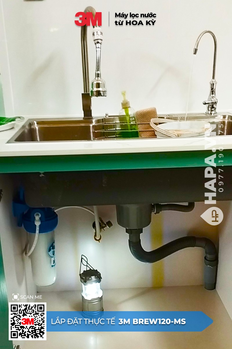 Hình ảnh lắp đặt thực tế của Máy Lọc Nước 3M BREW120-MS tại Melody Residences, Tân Phú, TP. HCM - 1