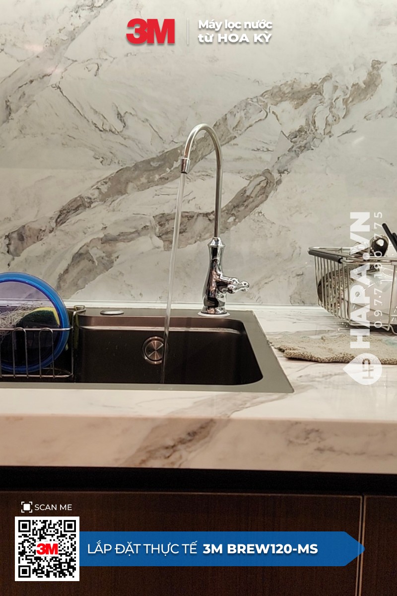 Hình ảnh lắp đặt thực tế của Máy Lọc Nước 3M BREW120-MS tại Vincom Hai Bà Trưng, Hà Nội - 2