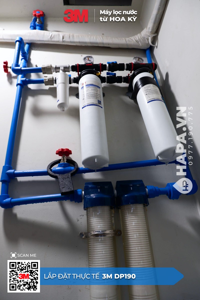 Hình ảnh lắp đặt thực tế của Máy Lọc Nước 3M DP190 Chuyên dùng cho Horeca tại Chuỗi Nhà Hàng BBQ, Quận 7, TP>HCM (1)