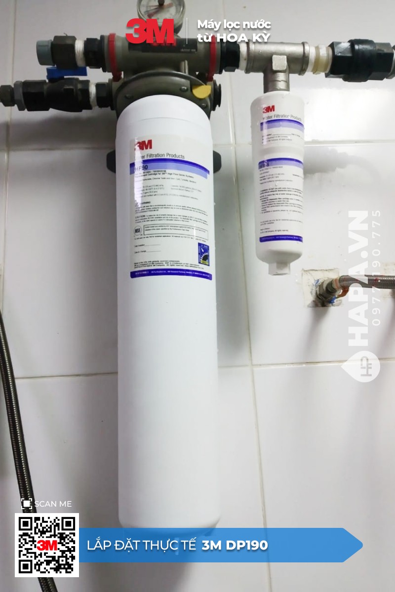 Hình ảnh lắp đặt thực tế của Máy Lọc Nước 3M DP190 Chuyên dùng cho Horeca, Nhà Hàng, Quán Cafe - Cát Hải, Hải Phòng (2)