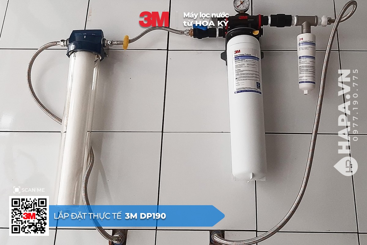 Hình ảnh lắp đặt thực tế của Máy Lọc Nước 3M DP190 Chuyên dùng cho Horeca tại Quán Cafe Hương Thủy, Thừa Thiên - Huế