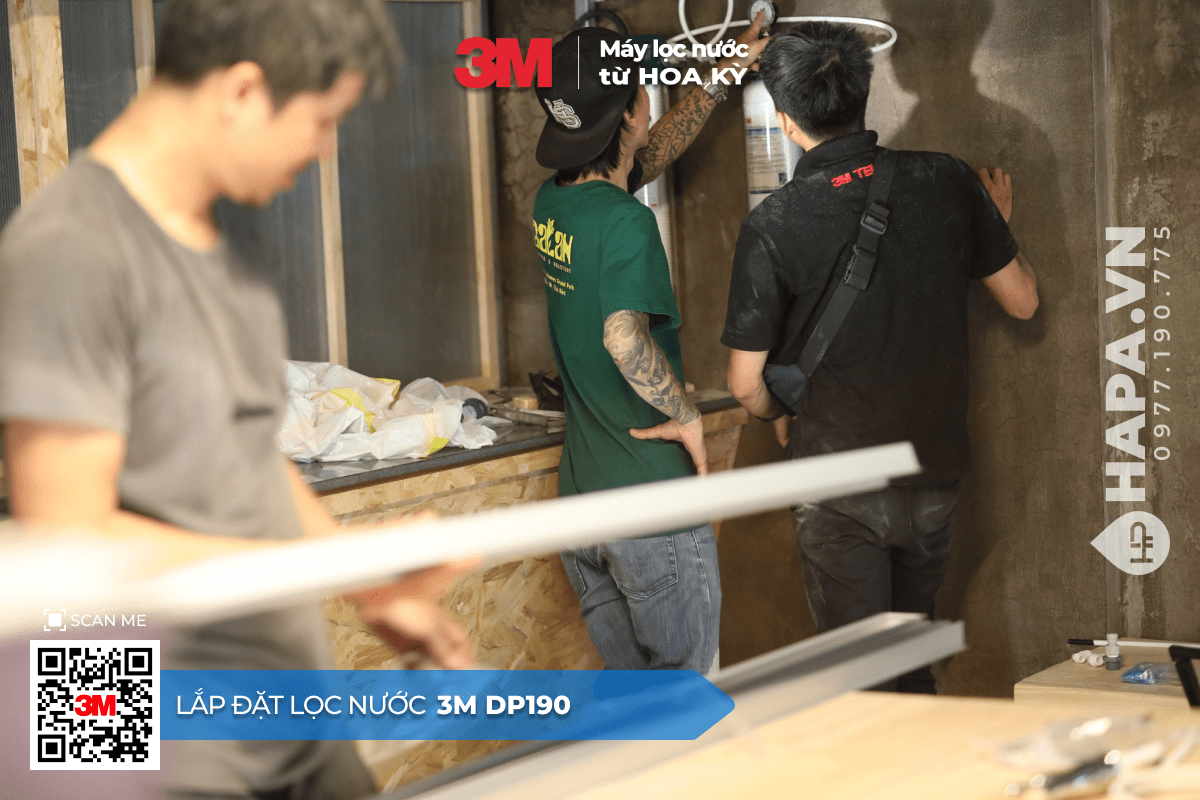 Hình ảnh thực tế Lắp Đặt Máy Lọc Nước 3M DP190 tại Trạm Rang Cà Phê, Quận 2, TP HCM - 05