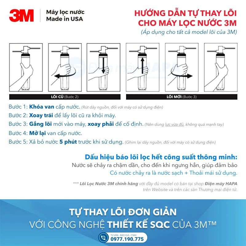 Công nghệ thay lõi lọc nhanh SQC vô cùng hiện đại