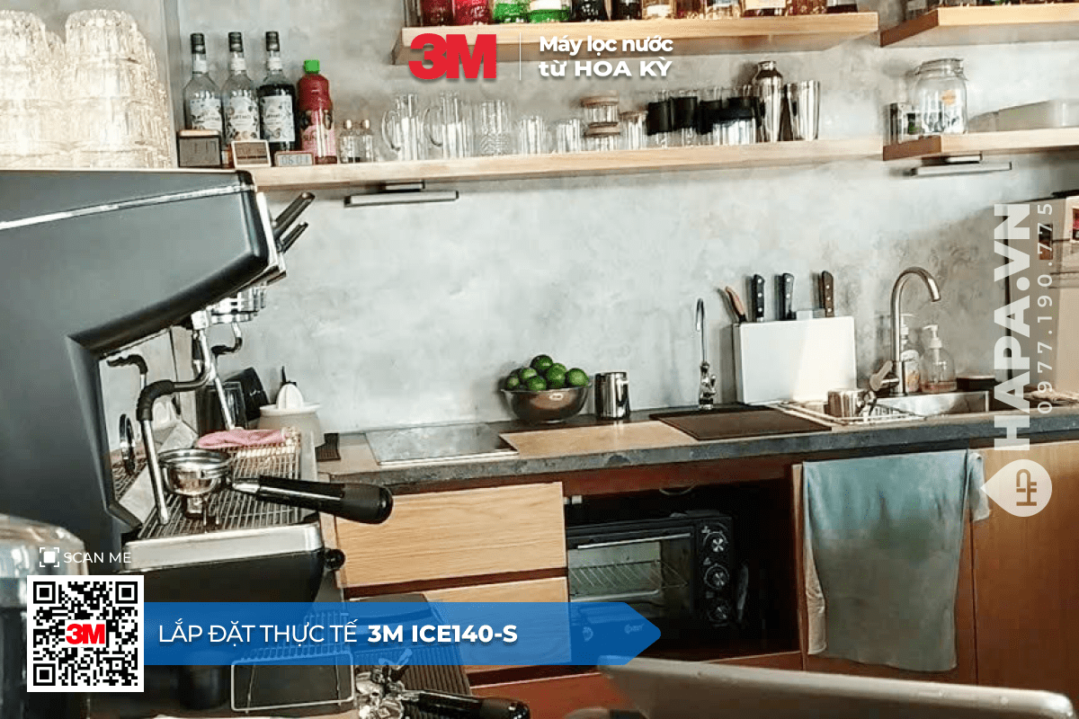 Hình ảnh Lắp Đặt Máy Lọc Nước 3M ICE140-S lắp đặt tại Quán Cafe Quận 10, TP. HCM - 02