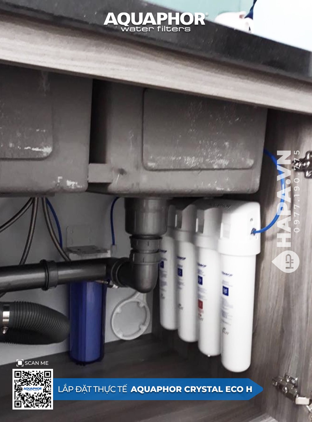 Hình ảnh lắp đặt thực tế của Máy Lọc Nước AQUAPHOR CRYSTAL ECO H ở Chung cư The Zenpark, Gia Lâm, Hà Nội - 2