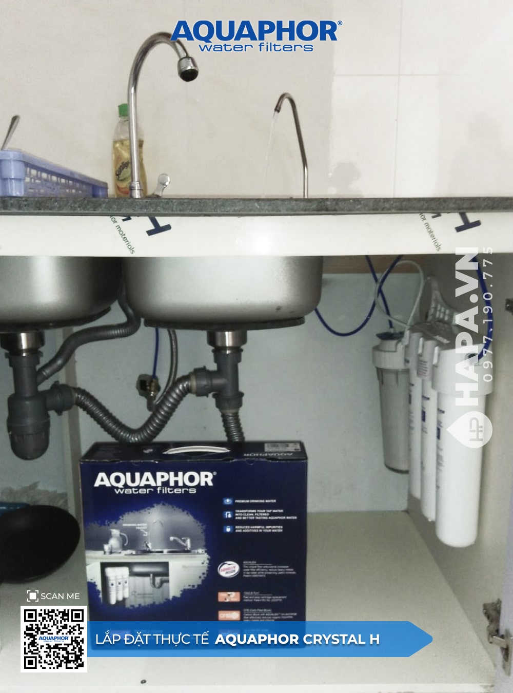Hình ảnh lắp đặt thực tế của Máy Lọc Nước AQUAPHOR CRYSTAL H tại Chung cư Commerce, Lê Chân, Hải Phòng