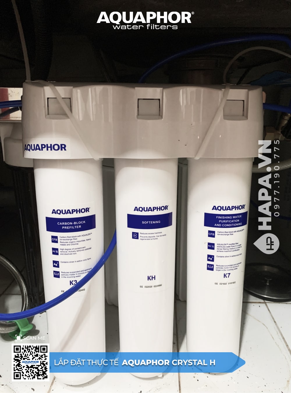 Hình ảnh lắp đặt thực tế của Máy Lọc Nước AQUAPHOR CRYSTAL H tại Chung cư Gia Phúc, Bình Thủy, Cần Thơ