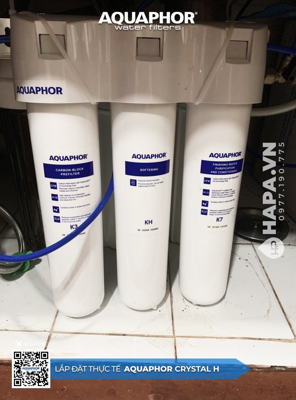 Hình ảnh lắp đặt thực tế của Máy Lọc Nước AQUAPHOR CRYSTAL H tại Chung cư Gia Phúc, Bình Thủy, Cần Thơ