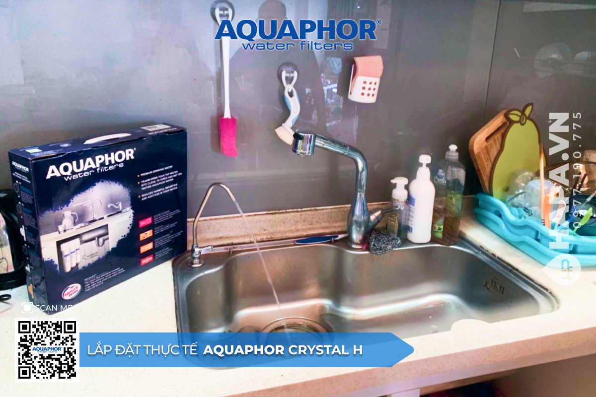 Hình ảnh lắp đặt thực tế của Máy Lọc Nước AQUAPHOR CRYSTAL H tại Hoàng Anh Gia Lai, Thanh Khê, Đà Nẵng