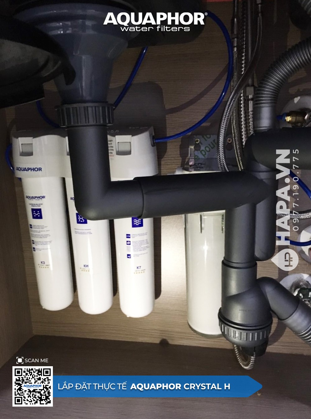Hình ảnh lắp đặt thực tế của Máy Lọc Nước AQUAPHOR CRYSTAL H tại Chung cư Richmond City, Bình Thạnh, TPHCM - 3