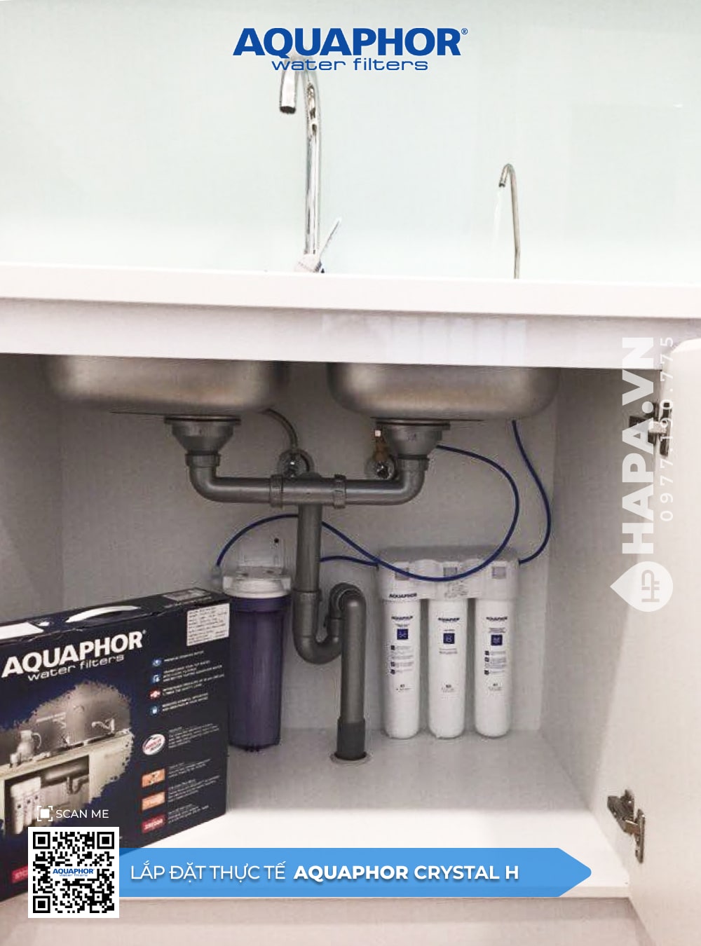 Hình ảnh lắp đặt thực tế của Máy Lọc Nước AQUAPHOR CRYSTAL H tại Chung cư STown Phúc An, Dĩ An, Bình Dương