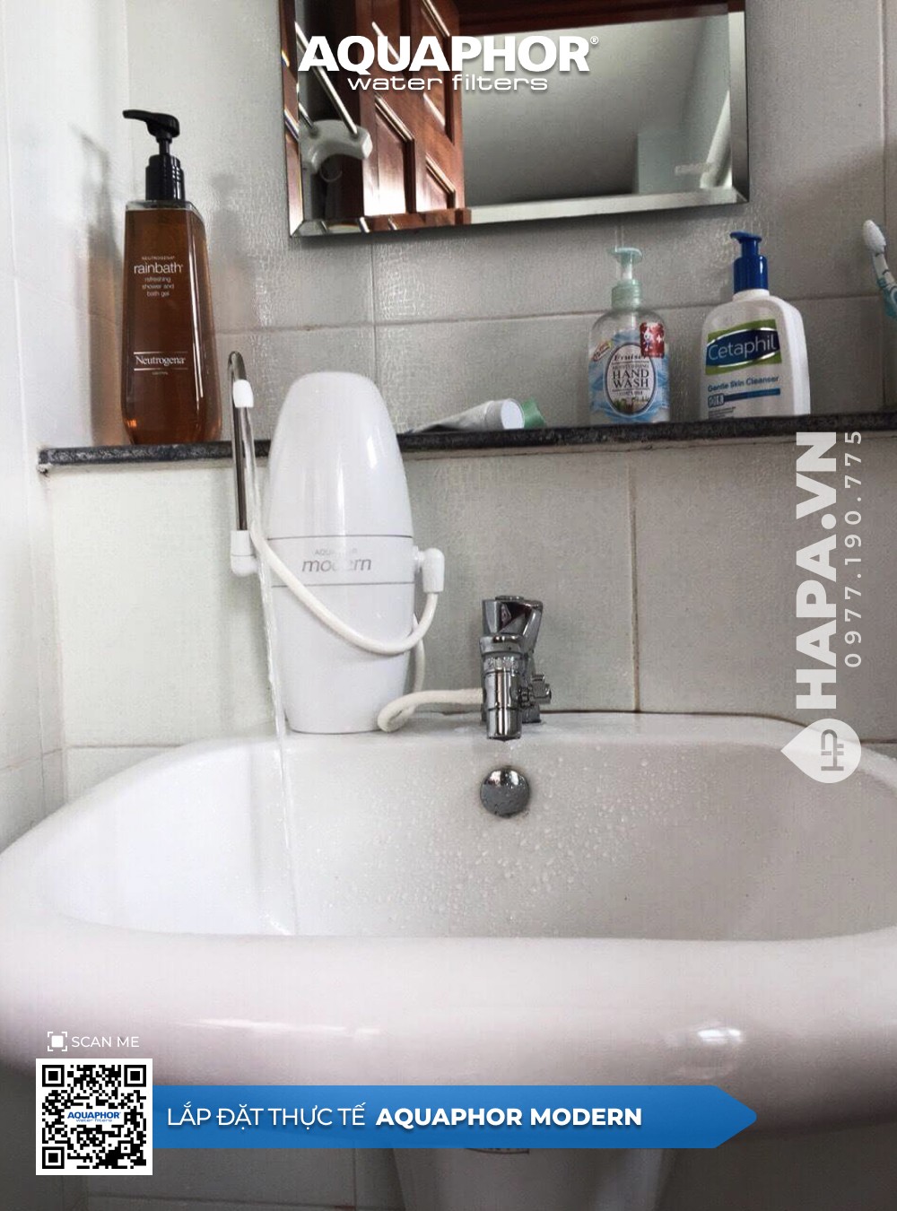 Hình ảnh lắp đặt Máy Lọc Nước Để Bàn AQUAPHOR MODERN tại Căn Hộ The Botanica, Tân Bình, Tp Hồ Chí Minh