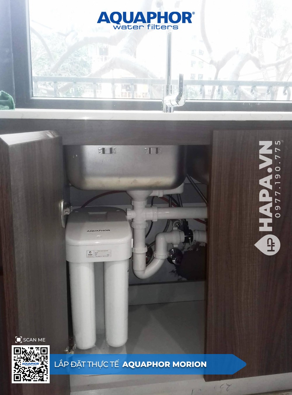 Hình ảnh lắp đặt Máy Lọc Nước AQUAPHOR MORION Cao Cấp tại Chung Cư Diamond Park Plaza, Đống Đa - Hà Nội