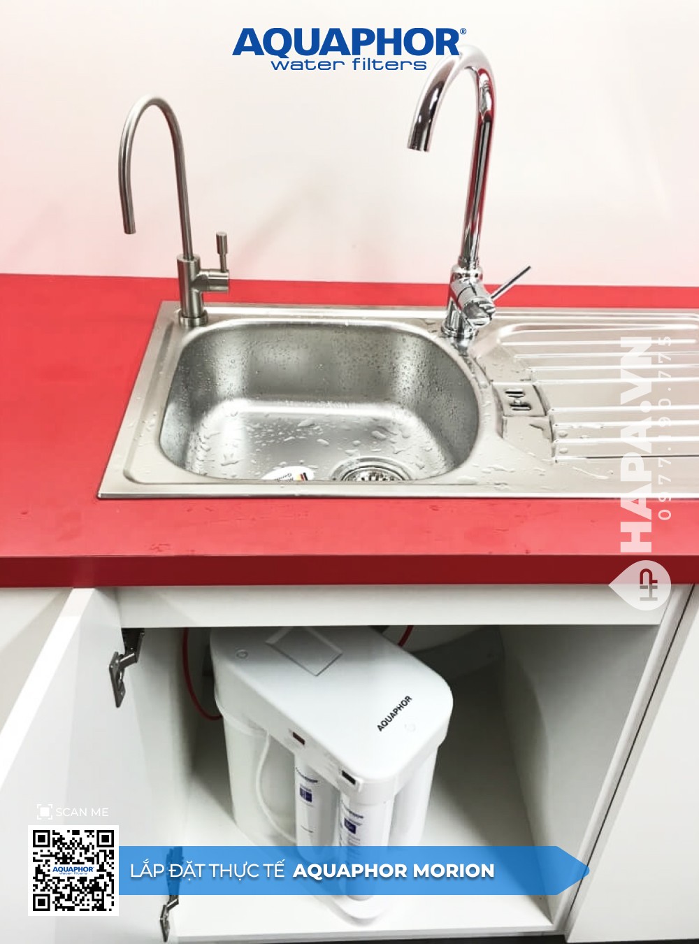 Hình ảnh lắp đặt Máy Lọc Nước AQUAPHOR MORION Cao Cấp tại Nguyễn Đình Chiểu, Phú Nhuận, TP. HCM