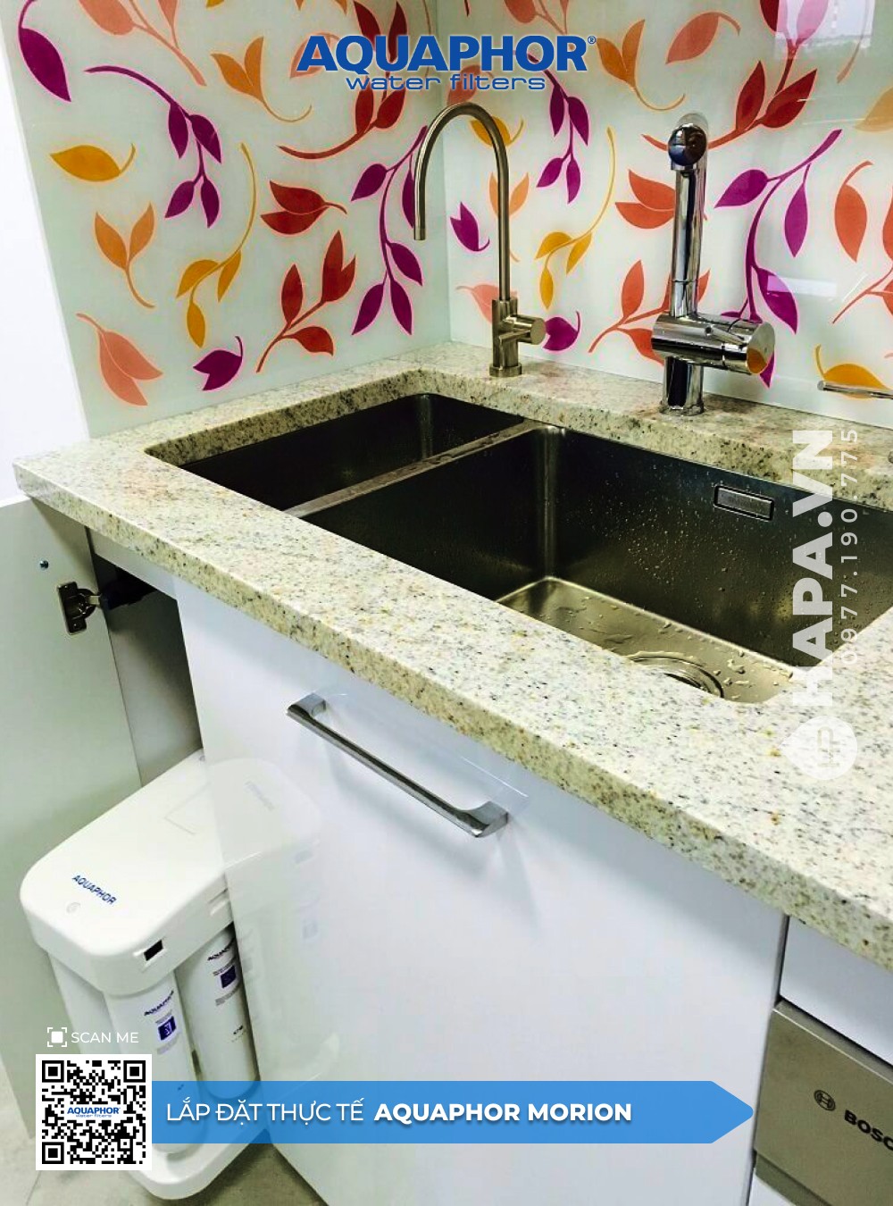 Hình ảnh lắp đặt Máy Lọc Nước AQUAPHOR MORION Cao Cấp tại Chung cư Nhất Lan 3, Bình Tân, TP. HCM