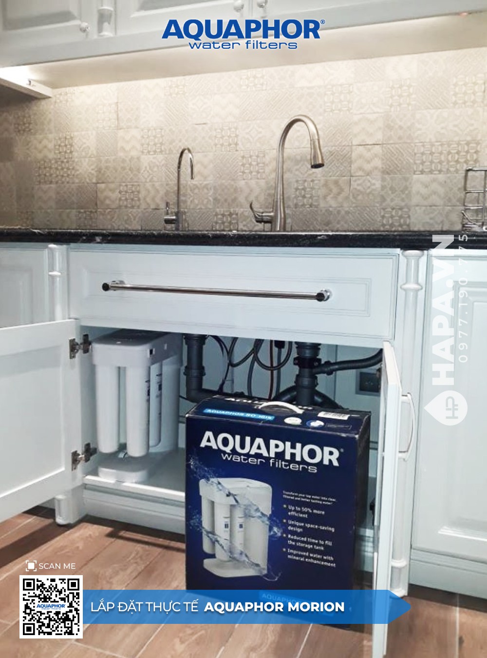 Hình ảnh lắp đặt Máy Lọc Nước AQUAPHOR MORION Cao Cấp tại Chung Cư Tecco Central Home - Bình Thạnh, TP. Hồ Chí Minh