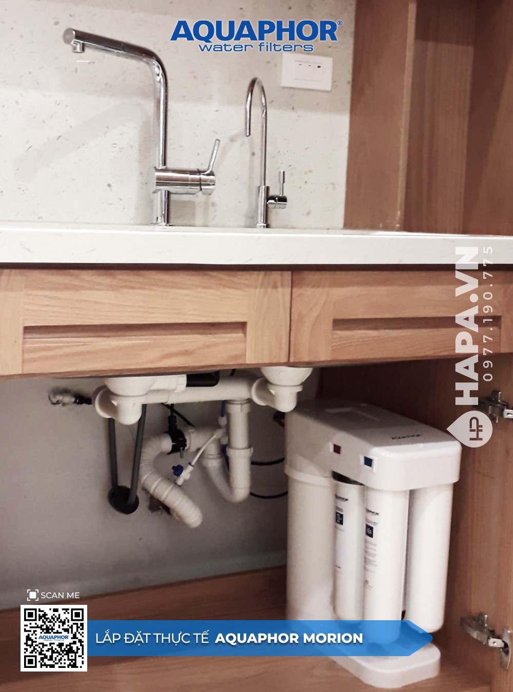 Hình ảnh lắp đặt Máy Lọc Nước AQUAPHOR MORION Cao Cấp tại Chung Cư WaterMark Hồ Tây, Tây Hồ - Hà Nội 02