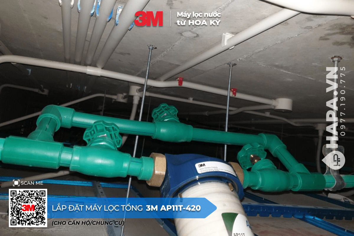 Hình ảnh lắp đặt thực tế Máy Lọc Nước Đầu Nguồn 3M AP11T-420 tại Chung Cư An Phú, Quận 6, TP HCM - 02