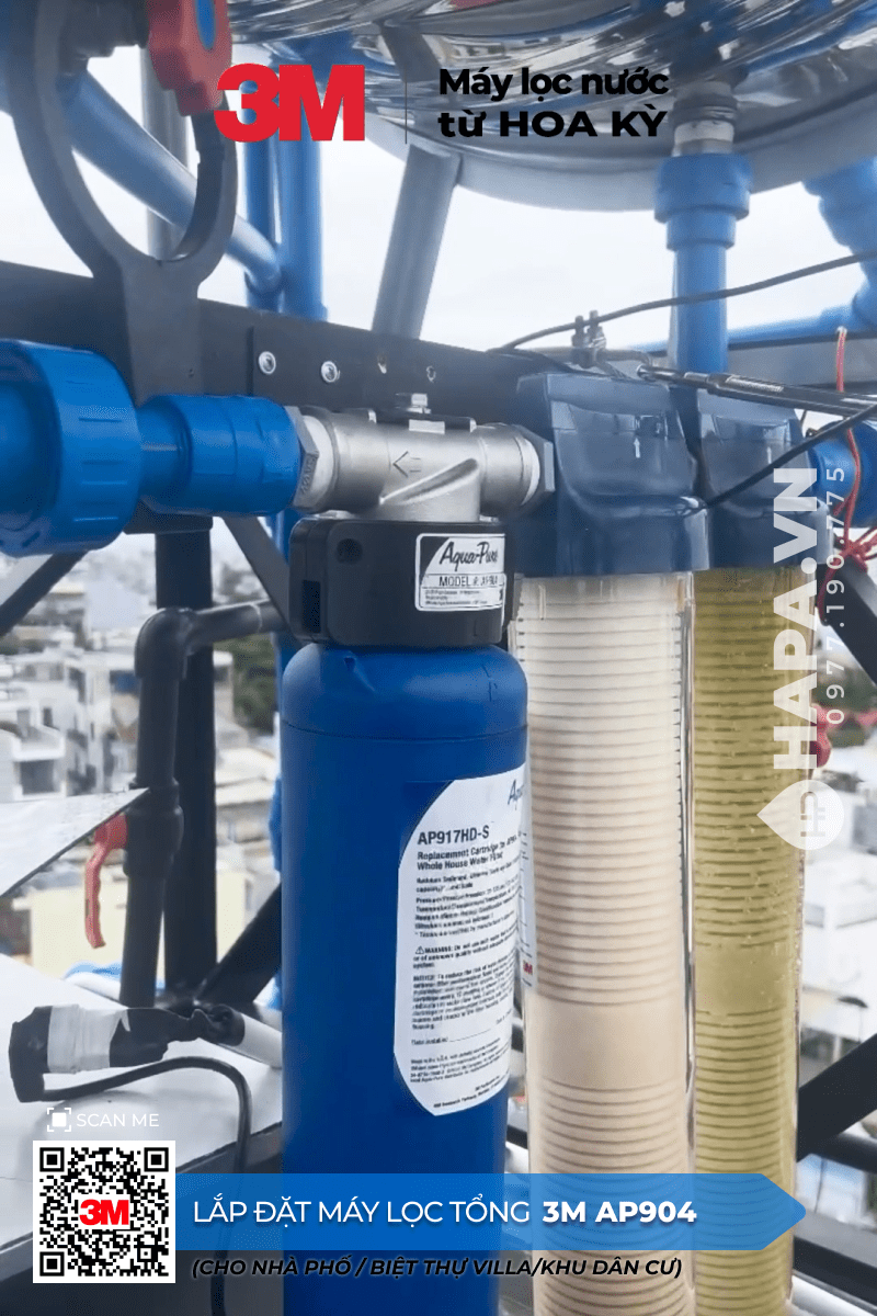 Hình ảnh lắp đặt thực tế Máy Lọc Nước Đầu Nguồn 3M AP904 lắp đặt tại Holm Villas, Quận 2