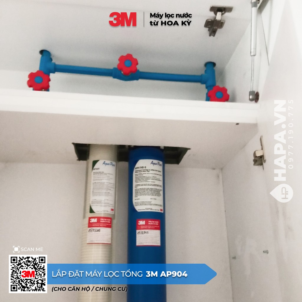Hình ảnh lắp đặt thực tế Máy Lọc Nước Đầu Nguồn 3M AP904 tại Serenity Sky Villas, Quận 3, TP. HCM