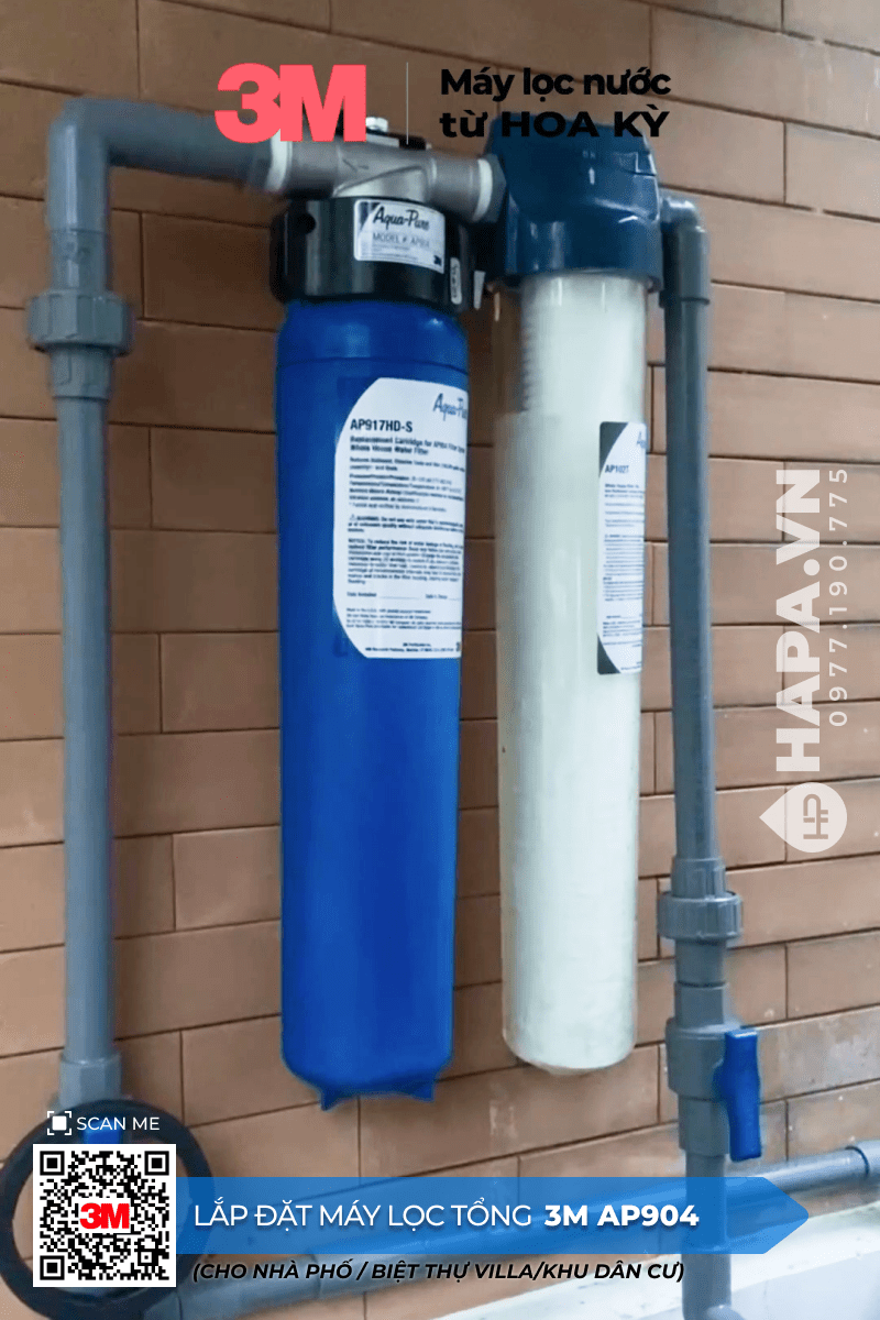 Hình ảnh lắp đặt thực tế Máy Lọc Nước Đầu Nguồn 3M AP904 tại KDC Trung Sơn, Quận 7 - 02
