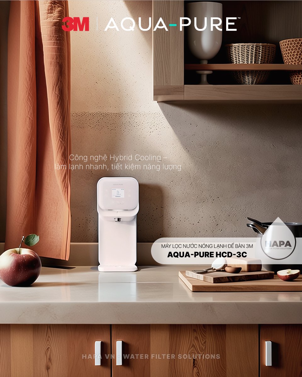 Hình ảnh lắp đặt thực tế của Máy Lọc Nước Nóng Lạnh Để Bàn 3M Aqua-Pure HCD-3C tại HAPA VN - 05