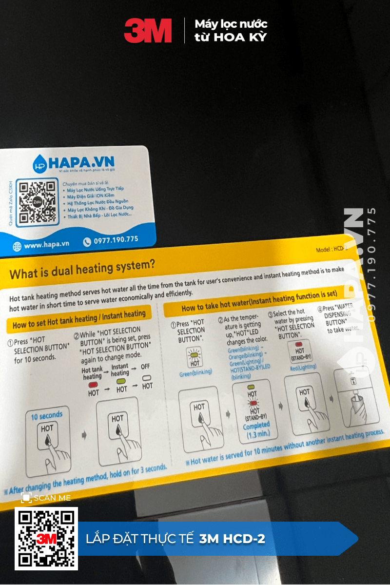 Hình ảnh lắp đặt thực tế của Máy Lọc Nước Nóng Lạng Để Bàn 3M HCD-2 tại Jamila Khang Điền, Quận 9, TP. HCM - 03