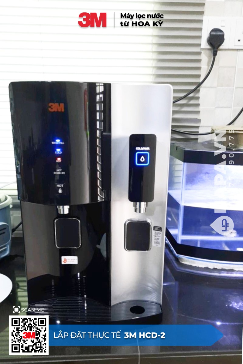 Hình ảnh lắp đặt thực tế của Máy Lọc Nước Nóng Lạnh Để Bàn 3M HCD-2 tại Căn hộ Tecco Vina Garden, Quận 9, TP. HCM