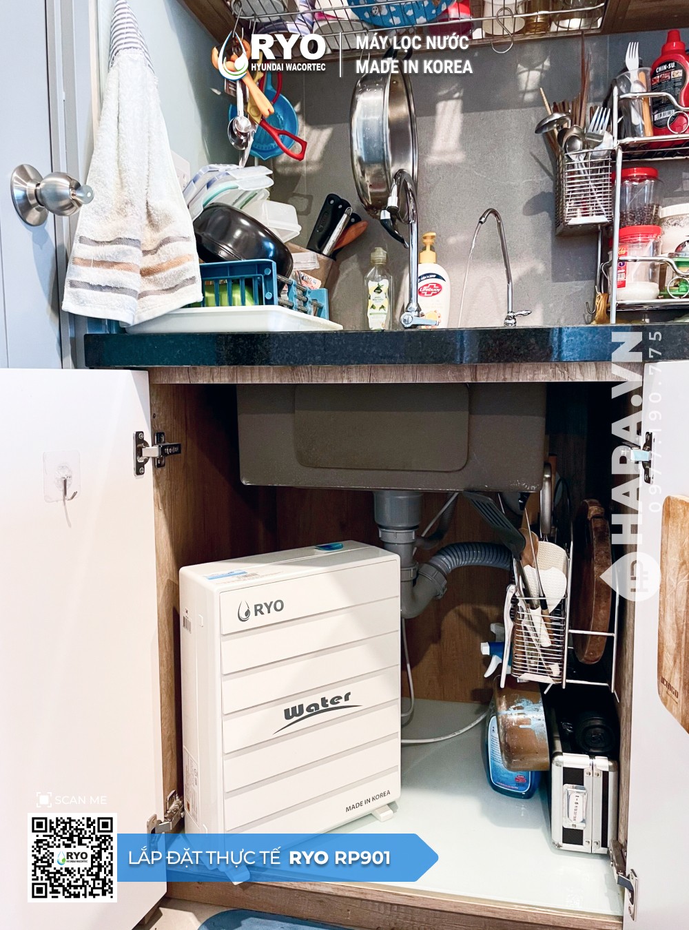 Hình ảnh lắp đặt thực tế của Máy Lọc Nước UF RYO Hyundai RP901 tại Hausbelo, Quận 9, TP. HCM