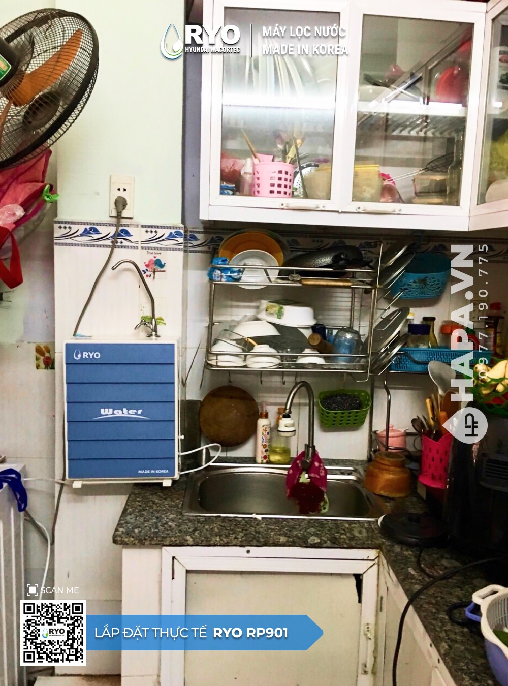 Hình ảnh lắp đặt thực tế của Máy Lọc Nước UF RYO Hyundai RP901 tại Hoàng Huy Tower, Hồng Bàng, Hải Phòng - 1