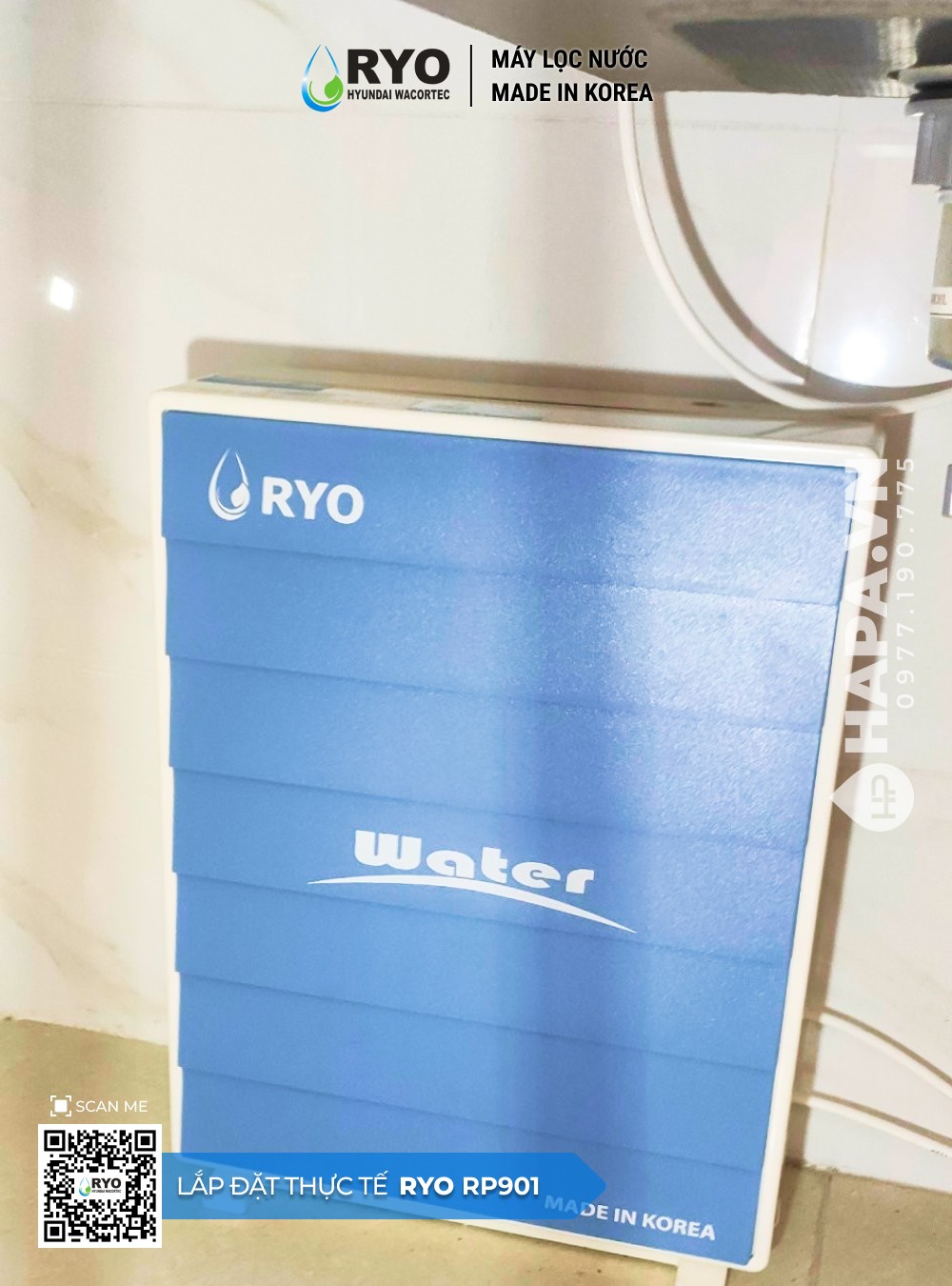 Hình ảnh lắp đặt thực tế của Máy Lọc Nước UF RYO Hyundai RP901 tại Sense City, Bến Tre - 1