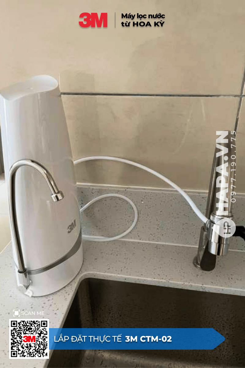 Hình ảnh lắp đặt thực tế của Lắp Đặt Máy Lọc Nước Để Bàn 3M CTM-02 tại An Bình City, Bắc Từ Liêm, Hà Nội