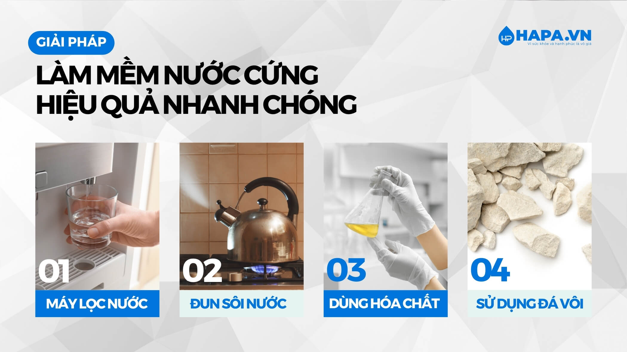 Một số cách làm mềm nước cứng nhanh chóng đơn giản