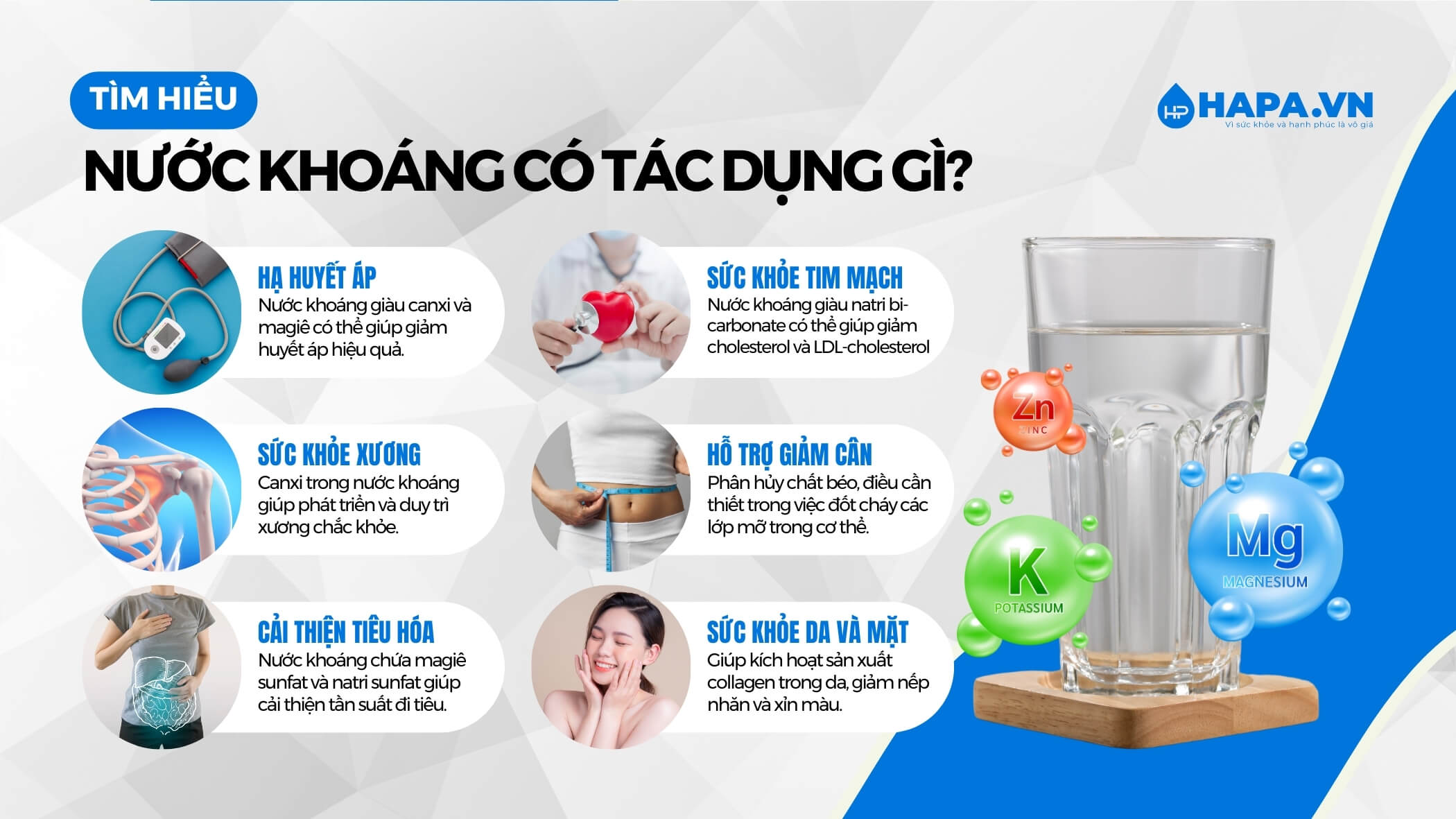 Những lợi ích vô cùng tuyệt vời của nước khoáng