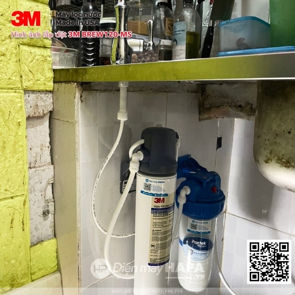 Hình lắp đặt thực tế máy lọc nước 3M - 3