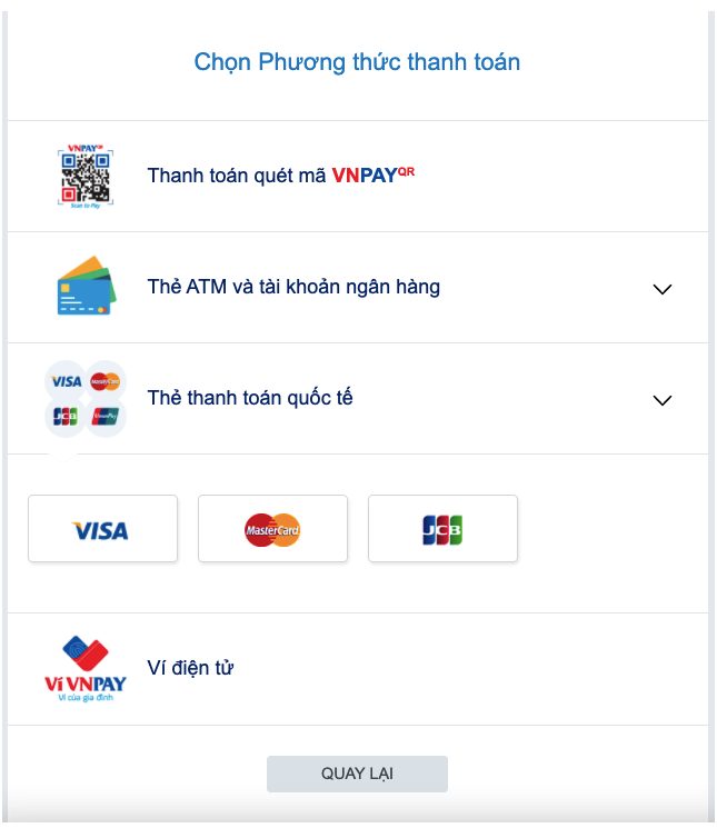 Thanh toán trực tuyến trên Website qua Cổng thanh toán VNPAY - Website hapa.vn - 01