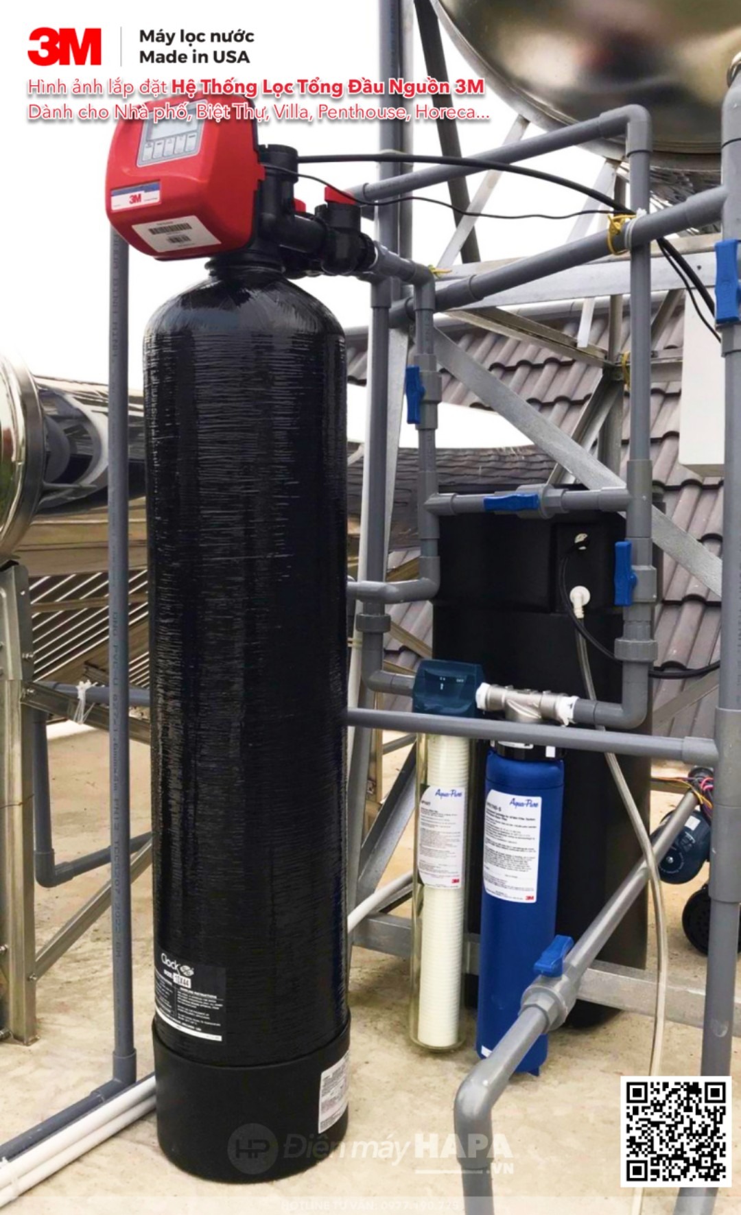 Hình ảnh lắp đặt thực tế hệ thống lọc tổng 3M