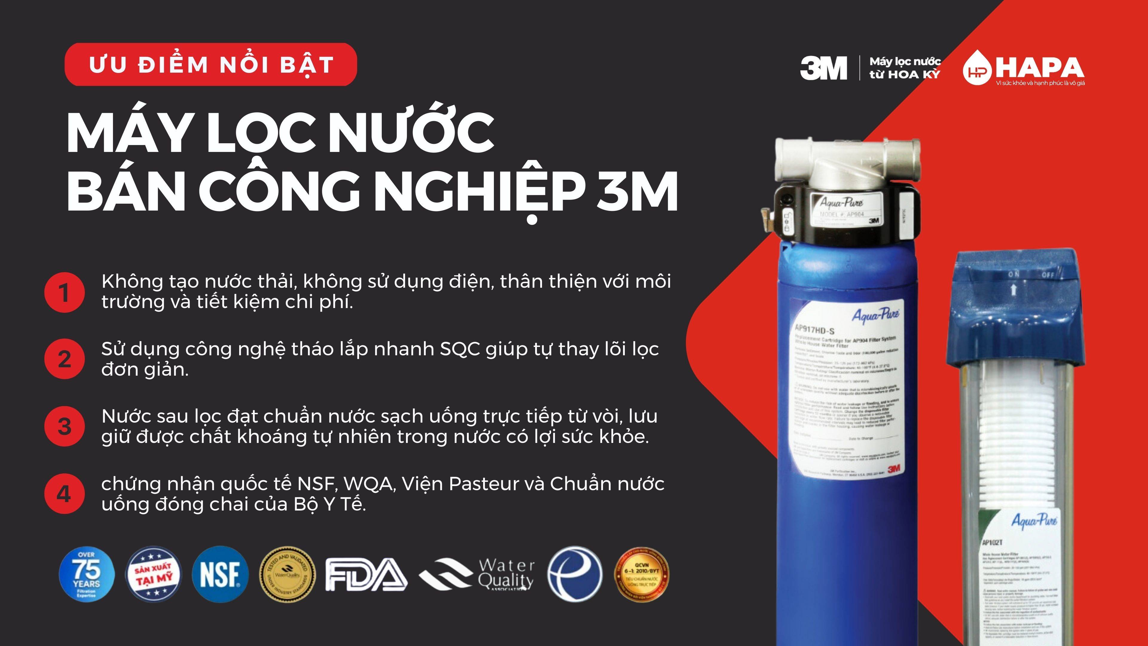 Hệ thống Máy Lọc Nước Bán Công Nghiệp 3M