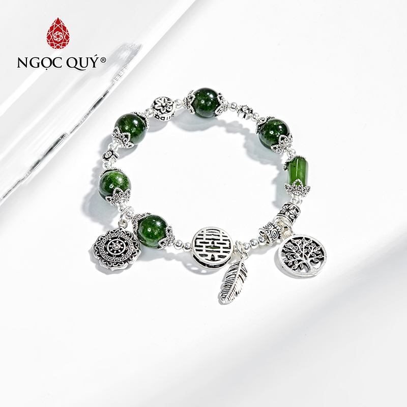 vòng tay đá diopside