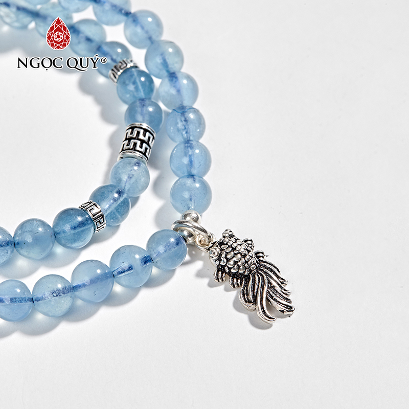 vòng tay đá aquamarine