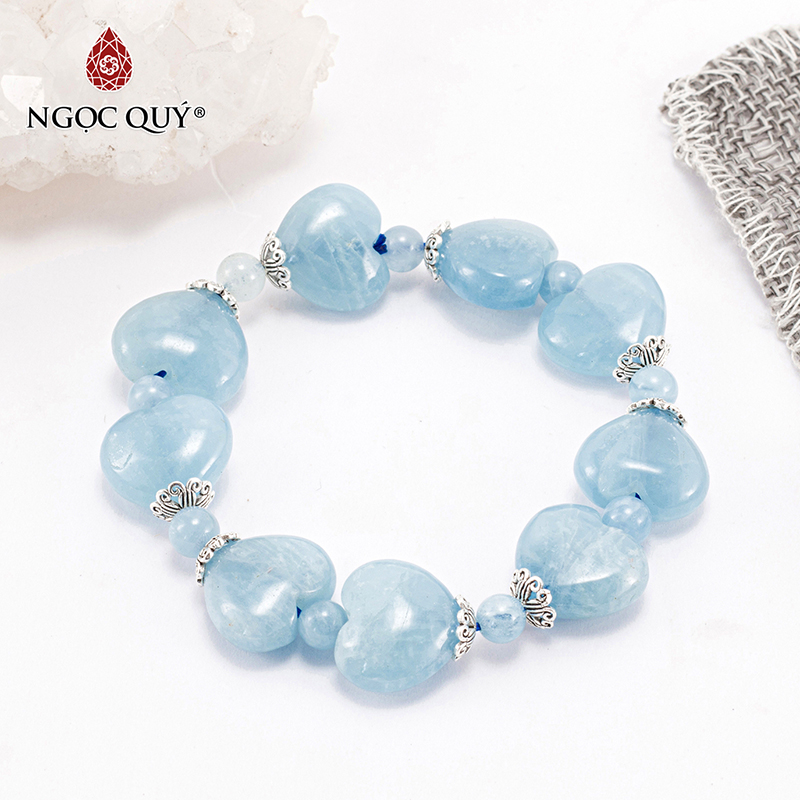 vòng tay đá aquamarine
